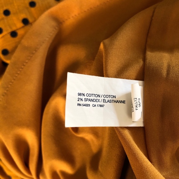 NEW Gap Size 10 Black & Mustard Polka Dot Skirt - Picture 5 of 5